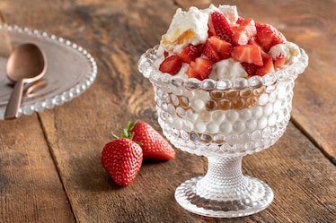 Crema con savoiardi e fragole