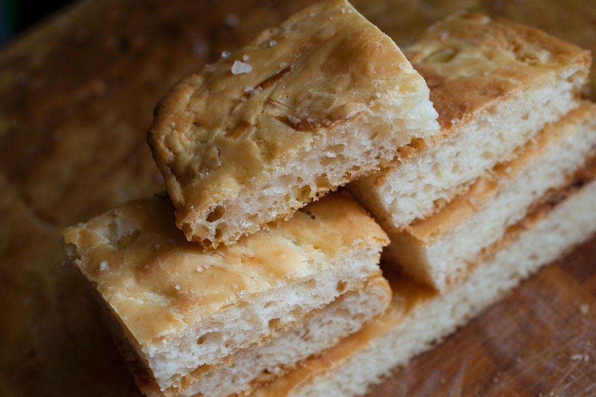 Focaccia con i porri ricetta