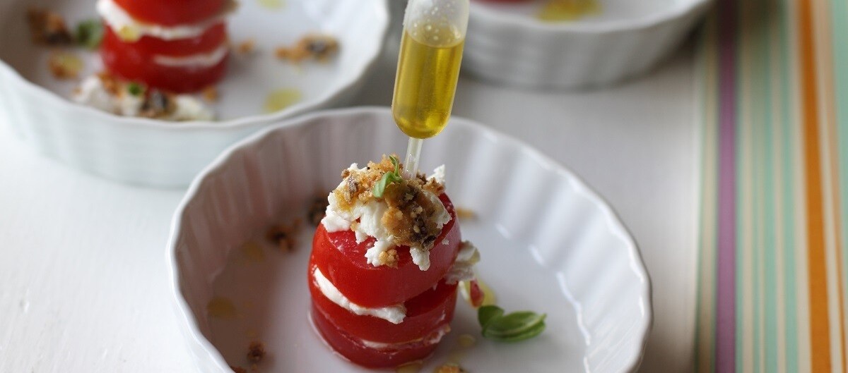 Millefoglie di pomodoro e caprino ricetta