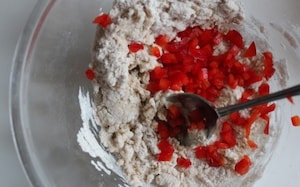 Preparazione Vegan plumcake con rucola e peperone - Fase 2