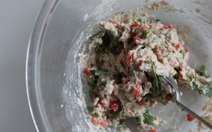 Preparazione Vegan plumcake con rucola e peperone - Fase 2