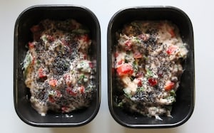 Preparazione Vegan plumcake con rucola e peperone - Fase 3