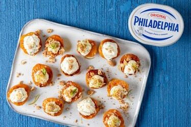 Albicocche ripiene con crema al formaggio