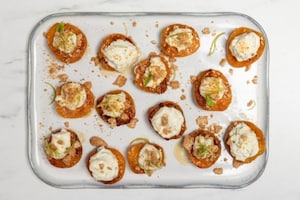 Preparazione Albicocche ripiene con crema al formaggio - Fase 5