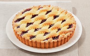 Crostata a incrocio con marmellata