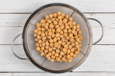 Preparazione Hummus di ceci - Fase 1 Preparazione Hummus di ceci - Fase 1