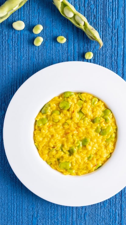 Risotto fave e zafferano