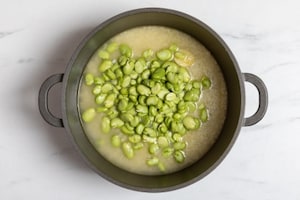 Preparazione Risotto fave e zafferano - Fase 3