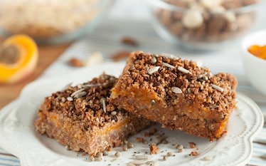 Sbriciolata semi e noci con purea di albicocca