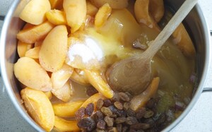 Preparazione Chutney di albicocche e uvetta - Fase 2