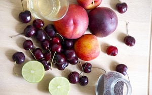 Preparazione Mostarda di pesche e ciliegie - Fase 1