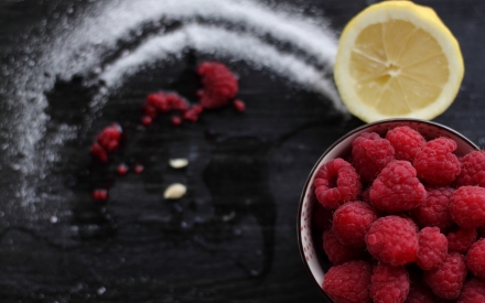 Preparazione Sorbetto di lamponi - Fase 1 Preparazione Sorbetto di lamponi - Fase 1