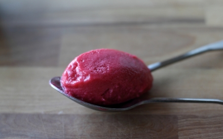 Preparazione Sorbetto di lamponi - Fase 3 Preparazione Sorbetto di lamponi - Fase 3