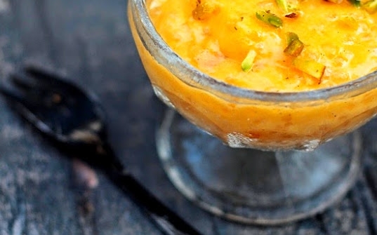 Budino di mango e sago Budino di mango e sago