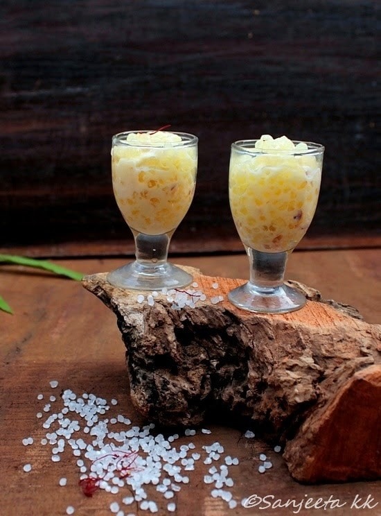 Budino di sago in latte di cocco ricetta