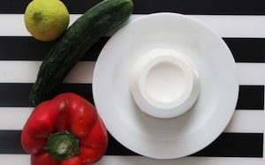 Preparazione Cetrioli con ricotta al limone e peperone rosso - Fase 1