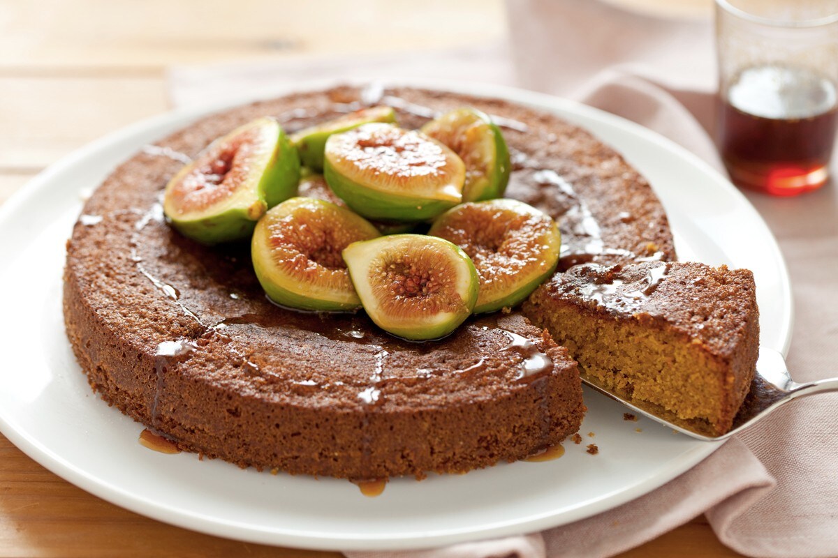 Torta di polenta con fichi al Marsala ricetta