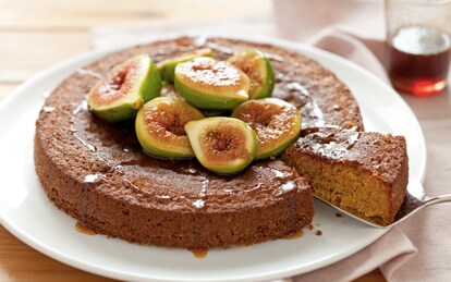 Torta di polenta con fichi al Marsala