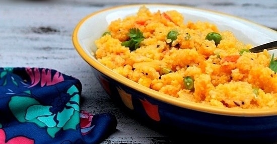 Upma di verdure con farina di mais ricetta