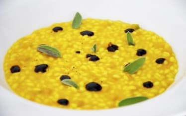 Risotto alla zucca, birra e liquirizia