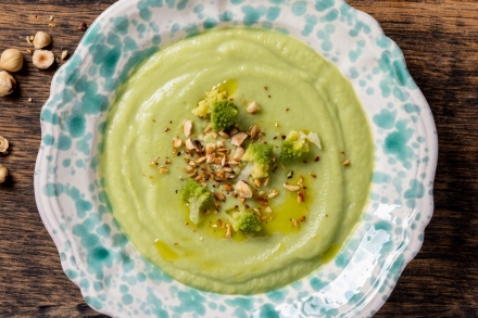 Preparazione Vellutata di broccolo romanesco - Fase 3 Preparazione Vellutata di broccolo romanesco - Fase 3