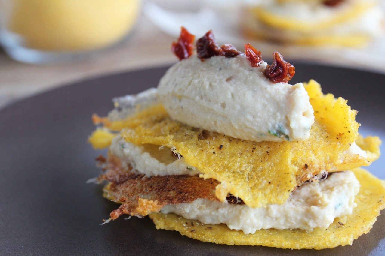 Millefoglie di polenta croccante e crema di ceci ricetta