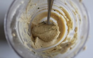 Preparazione Millefoglie di polenta croccante e crema di ceci - Fase 1