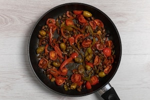 Preparazione Puttanesca di peperoni - Fase 2