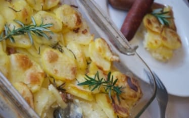 Tortino di patate con pancetta e rosmarino