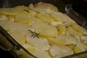 Preparazione Tortino di patate con pancetta e rosmarino - Fase 2