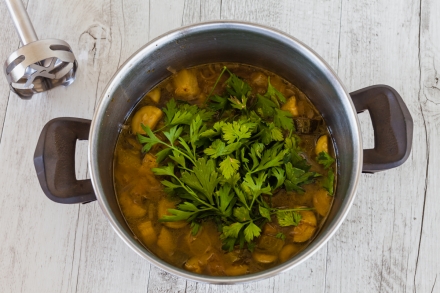 Preparazione Crema di zucchine e crostini alla paprika - Fase 2 Preparazione Crema di zucchine e crostini alla paprika - Fase 2