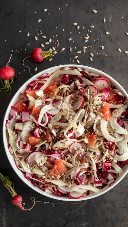Insalata di radicchio e finocchio al pompelmo