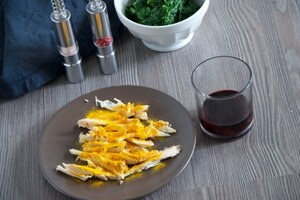 Preparazione Risotto con spinaci, gallina e uvetta - Fase 1