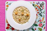Risotto ai finocchi, porri e capesante 