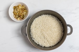 Preparazione Risotto ai finocchi, porri e capesante  - Fase 3