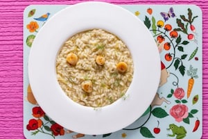 Preparazione Risotto ai finocchi, porri e capesante  - Fase 6