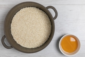 Preparazione Risotto al whisky torbato - Fase 1