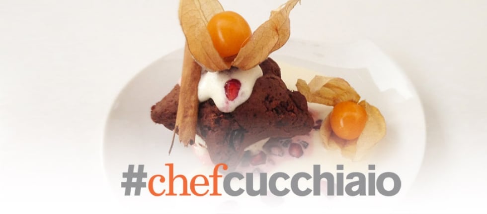 Stella al cioccolato con cuore di mascarpone e melograno  ricetta