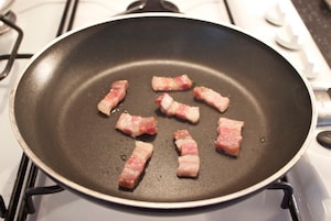 Preparazione Zuppa di zucca ai funghi porcini, castagne e pancetta croccante - Fase 3