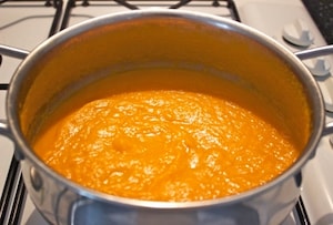 Preparazione Zuppa di zucca ai funghi porcini, castagne e pancetta croccante - Fase 3