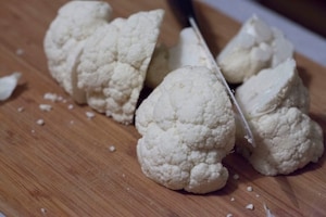 Preparazione Occhiata con pancetta croccante e purè di cavolfiore - Fase 1