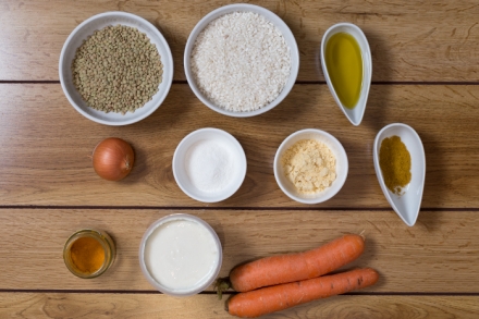 Preparazione Polpette di lenticchie e riso - Fase 1 Preparazione Polpette di lenticchie e riso - Fase 1