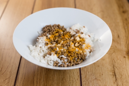 Preparazione Polpette di lenticchie e riso - Fase 1 Preparazione Polpette di lenticchie e riso - Fase 1