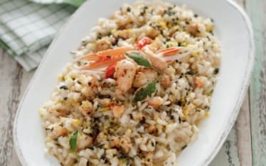 Risotto agli scampi con gremolata di salvia
