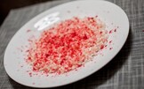 Risotto bianco con granita di rape rosse e caffè