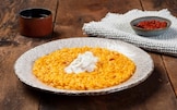 Risotto 'nduja e stracciatella di burrata