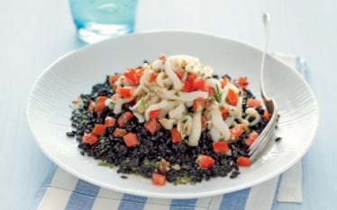 Seppioline al rosmarino con riso venere