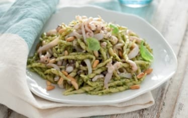 Trofie con le seppie al pesto di basilico