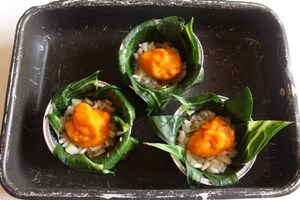 Preparazione Sformati di bietole con riso e crema di zucca al cumino - Fase 3