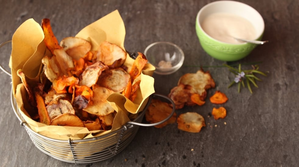 Chips di verdure al forno ricetta